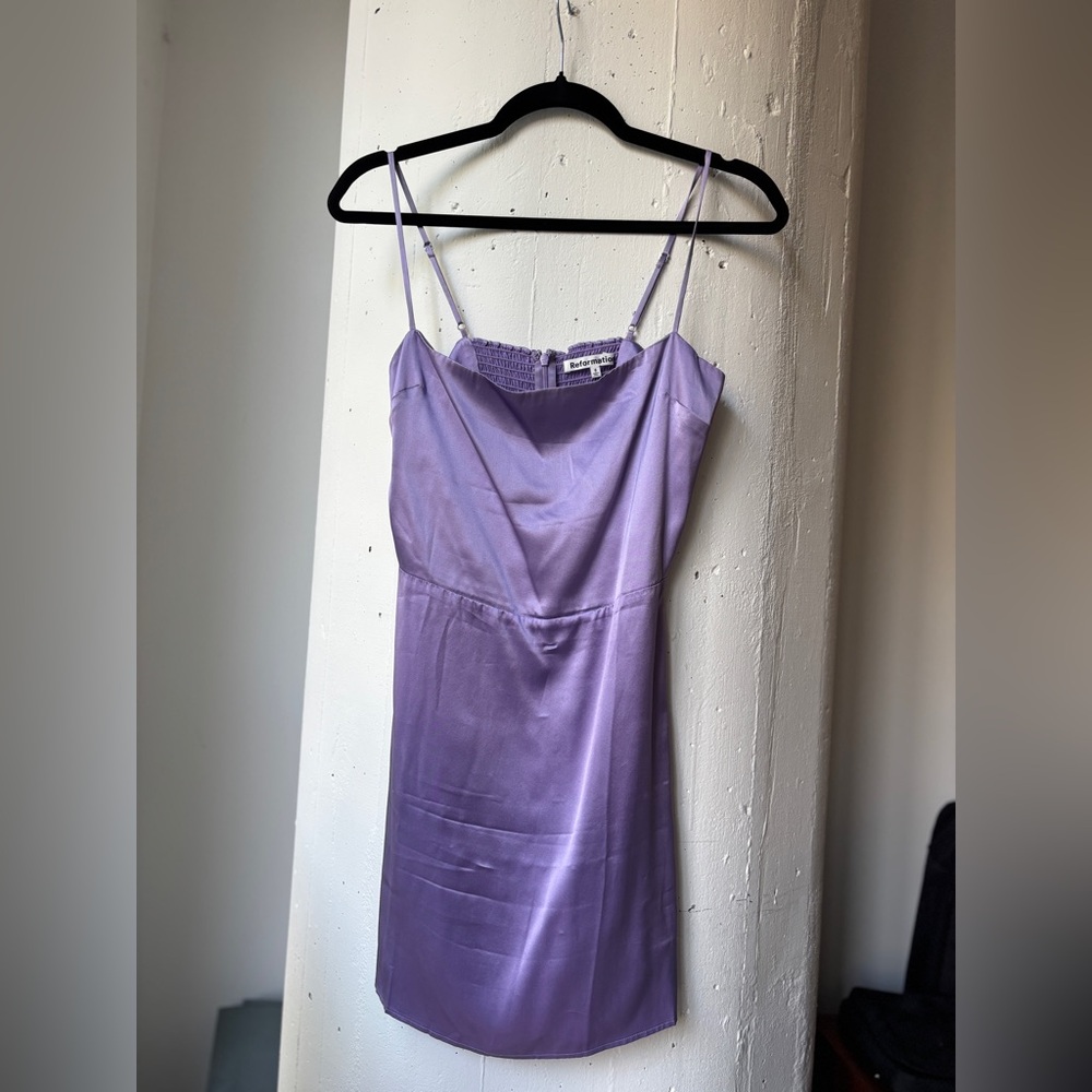 Reformation Lilac Silk Dress